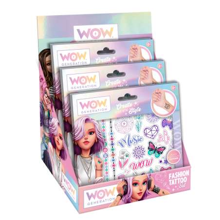 wow generation tattoo set color 50 ( kids licensing - wow00114
