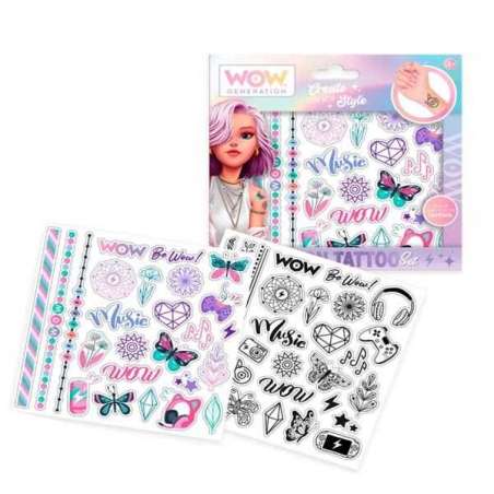 wow generation tattoo set color 50 ( kids licensing - wow00114