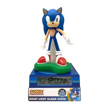 sonic lampara 3d con despertador( kids licensing - snc3023m)