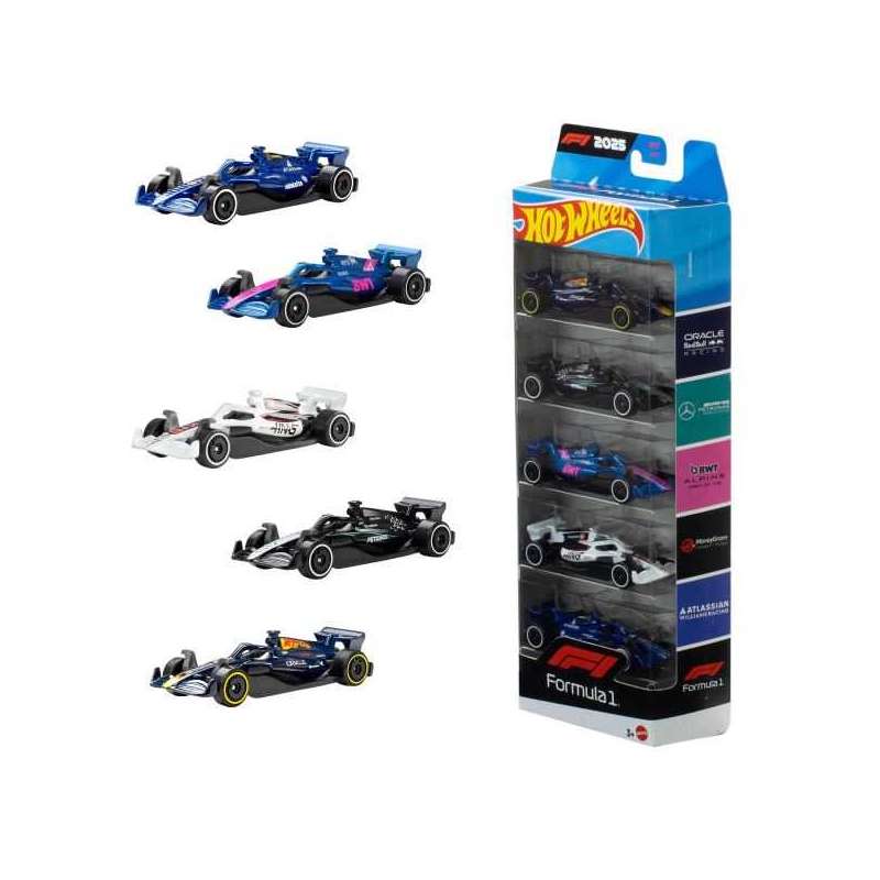 hot wheels pack de 5 coches f1 (mattel - jln11) hot wheels pack de 5 coches f1 (mattel - jln11)