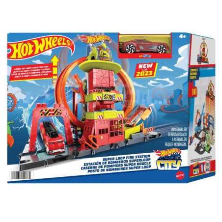hot wheels city super fire station (mattel - hkx41)