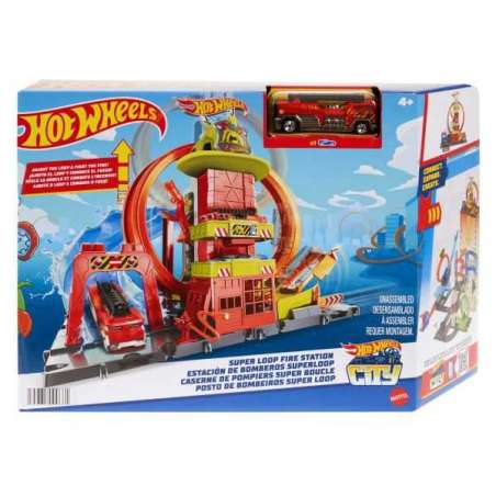 hot wheels city super fire station (mattel - hkx41)