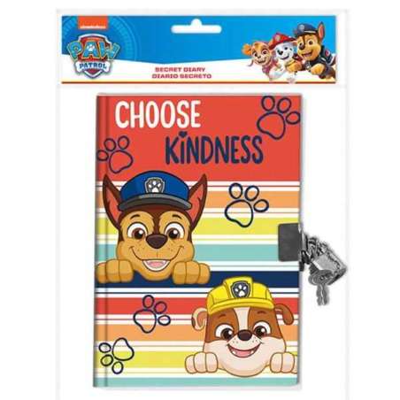 paw patrol diario con candado (kids licensing - pw19777)