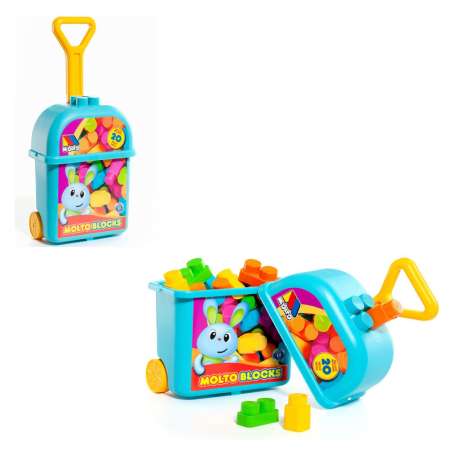 molto carrito + 20 bloques azul (molto - 24462 )