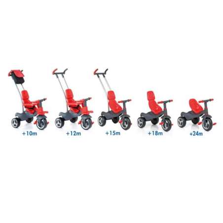 molto triciclo ruedas de goma mas cinturon rojo (molto - 17200)
