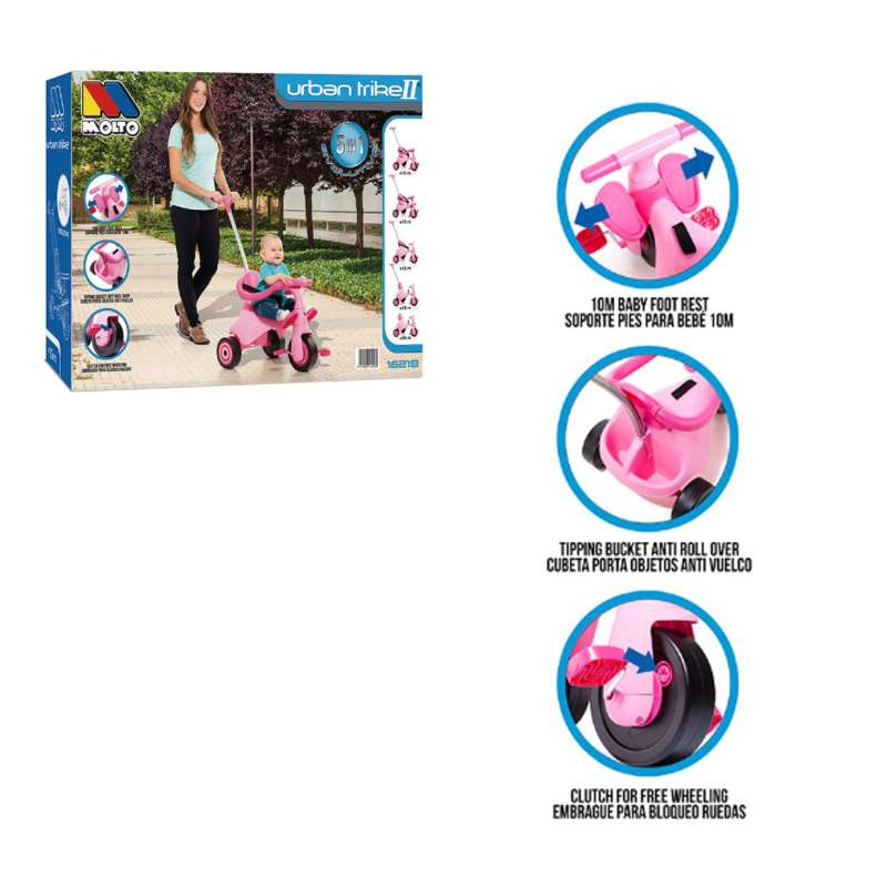 molto triciclo urban trike ii city girl ( molto - 16218 )