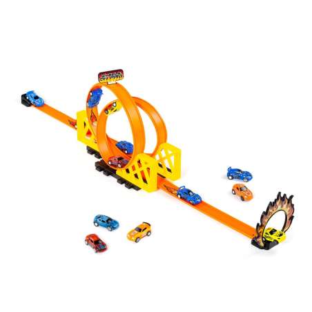 molto set pistas con dos loopings + 1 coche (molto - 23408)