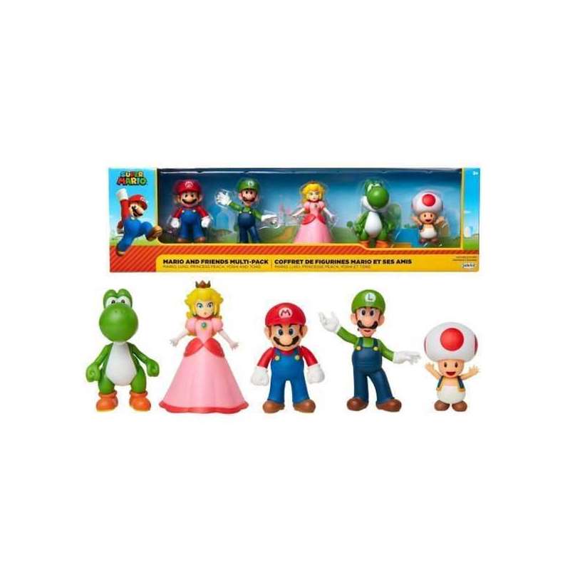 super mario pack 5 figuras friends 6 cm (jakks pacific - 400904) super mario pack 5 figuras friends 6 cm (jakks pacific - 400904)