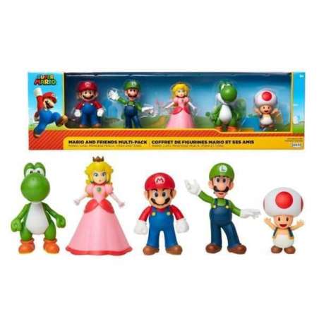 super mario pack 5 figuras friends 6 cm (jakks pacific - 400904)