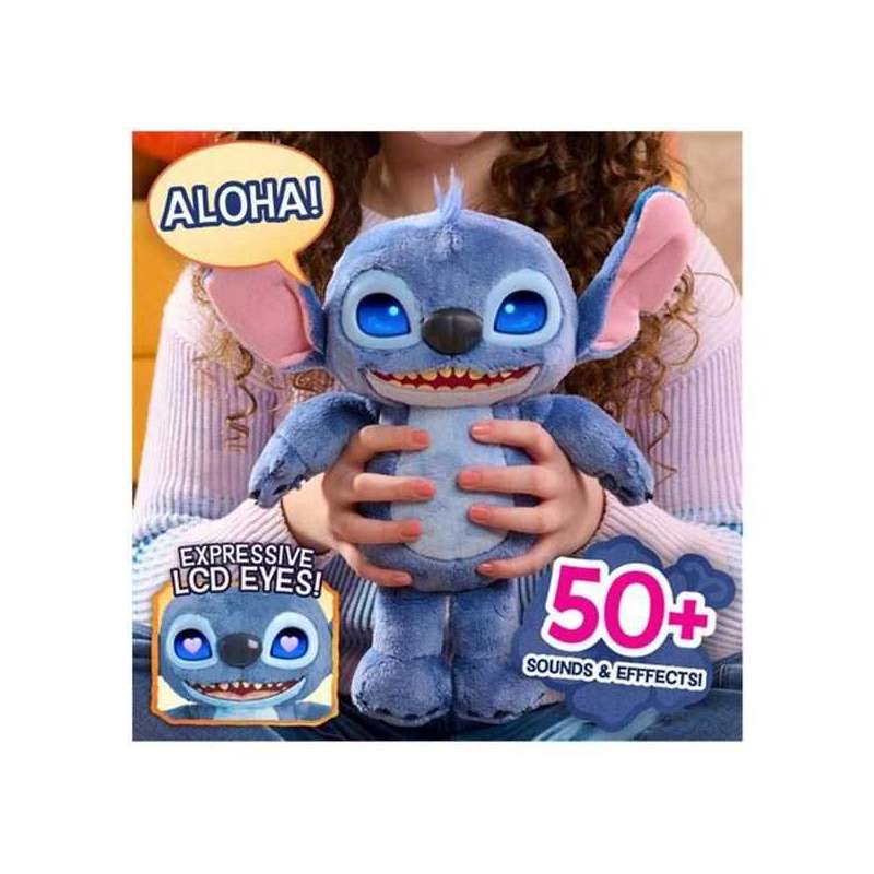 stitch peluche interactivo expresiones 30 cm ( just play - 11583)