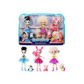 enchantimals pack de 3 + besties