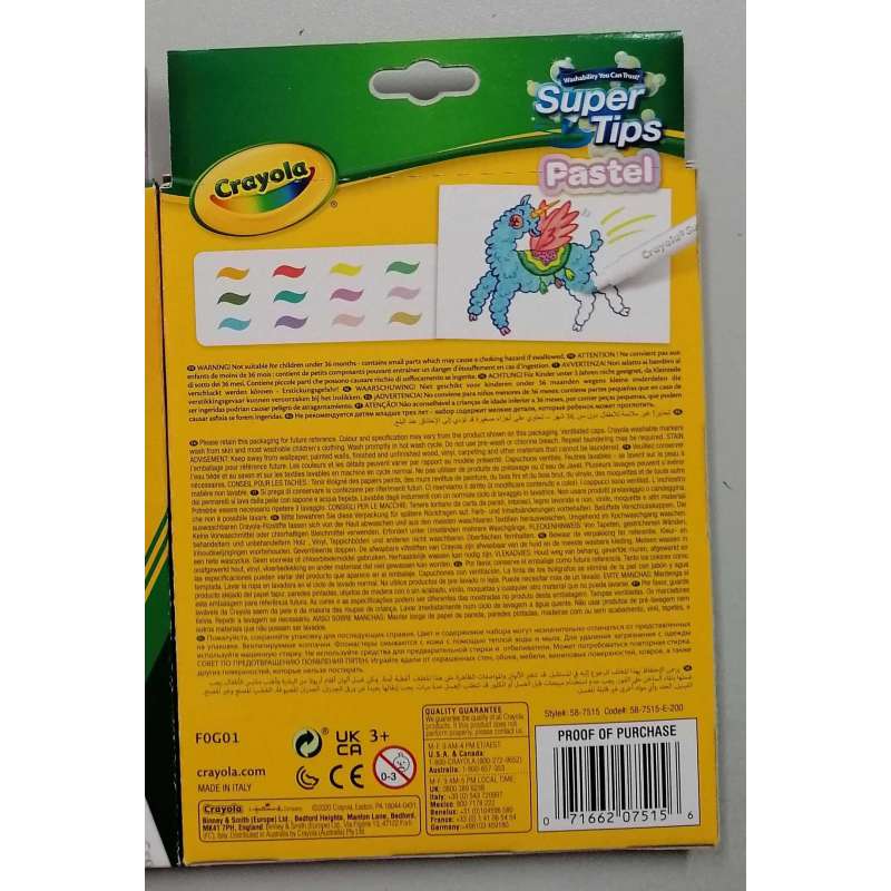 crayola 12 rotuladores super punta (crayola - 58-7515)