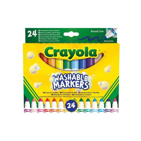crayola 24 super lavables maxi punta (58-6570)