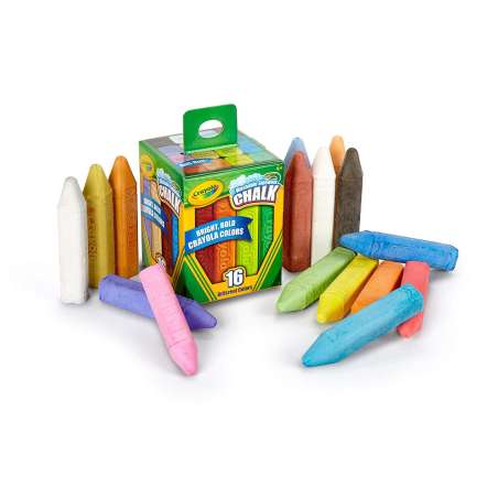 crayola 16 maxi tizas de suelo lavables (51-4008)