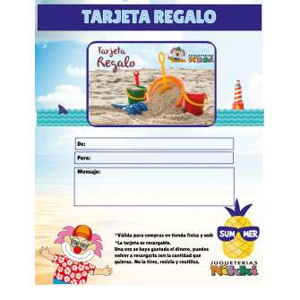 tarjeta regalo verano