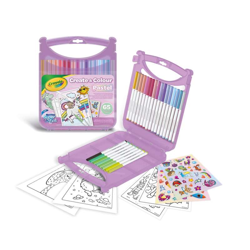 crayola maletin 65 rotuladores lavables pastel ( 25-5239) crayola maletin 65 rotuladores lavables pastel ( 25-5239)
