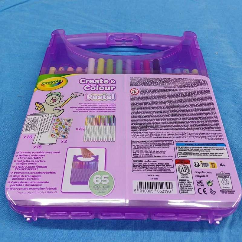 crayola maletin 65 rotuladores lavables pastel ( 25-5239) crayola maletin 65 rotuladores lavables pastel ( 25-5239)