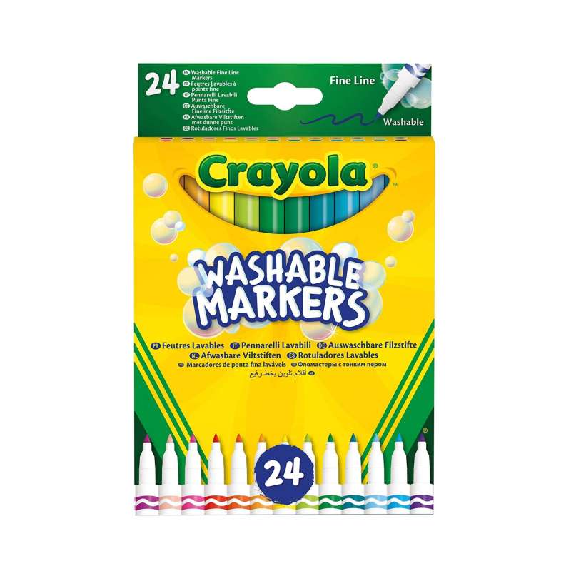 crayola 24 rotuladores lavables punta fina (58-6571) crayola 24 rotuladores lavables punta fina (58-6571)