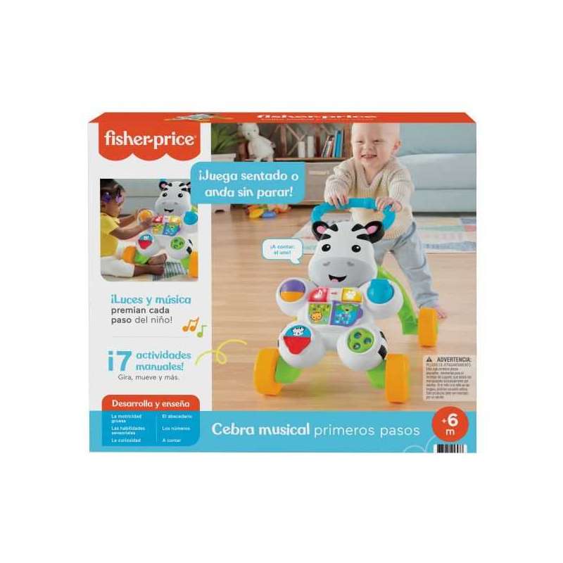 fisher-price aprende andador cebra ( mattel - dld87)