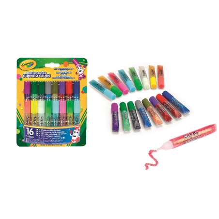 crayola 16 mini pegamentos purpurina (69-4200)