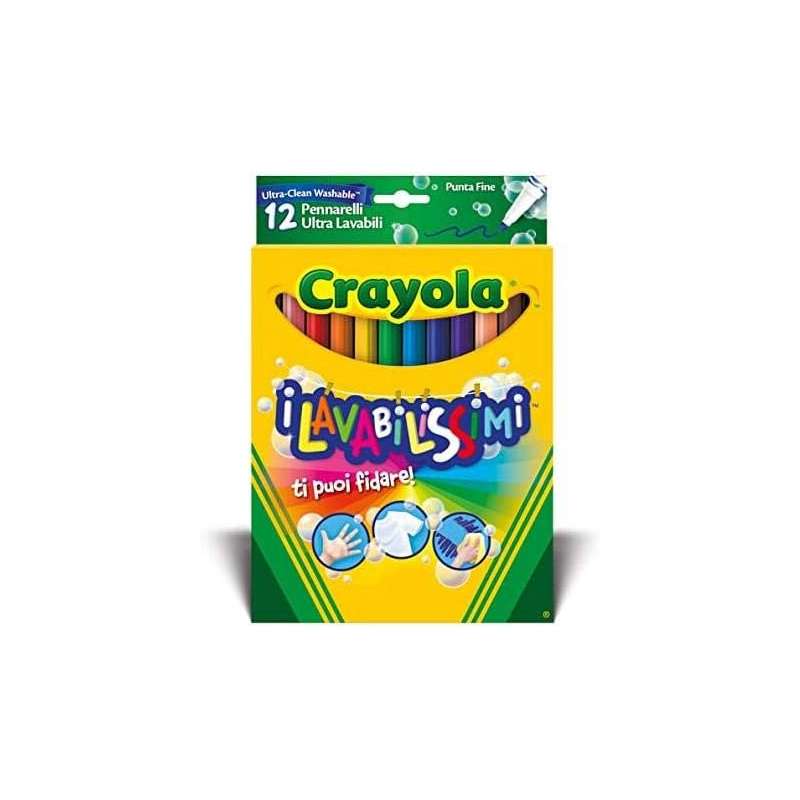 crayola 12 rotuladores super lavable punta fina (binney & smith - 58-6671) crayola 12 rotuladores super lavable punta fina (binney & smith - 58-6671)