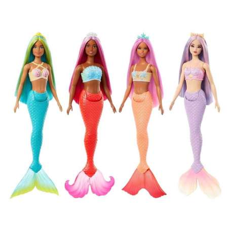barbie muÑeca sirena surtida (mattel - hrr02)