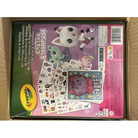 crayola libro colorear+stickers gabby´s (04-7025)