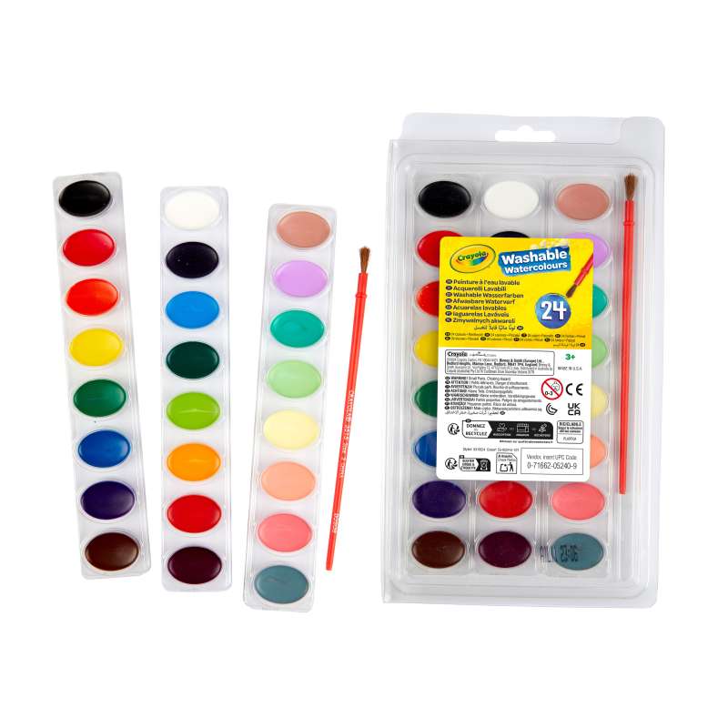 crayola 24 acuarelas lavables (crayola - 53-0524)