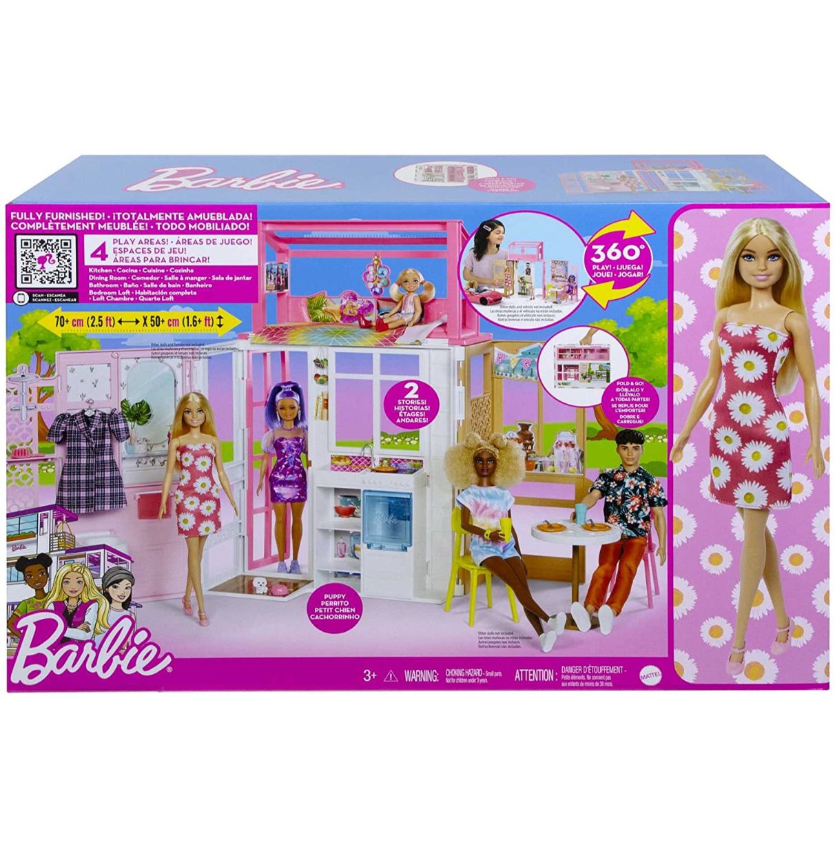 barbie casa 2 pisos con muñeca