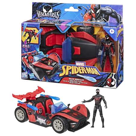 spiderman venomversus miles molares bolido lanzado (hasbro - g07365l0)