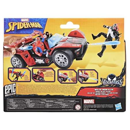spiderman venomversus miles molares bolido lanzado (hasbro - g07365l0)
