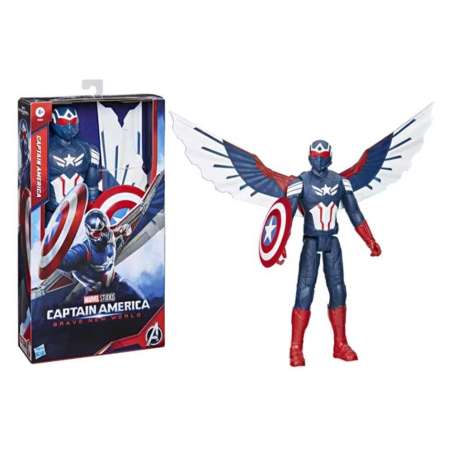 capitan america bnw figura titan deluxe (hasbro - f93015l0)
