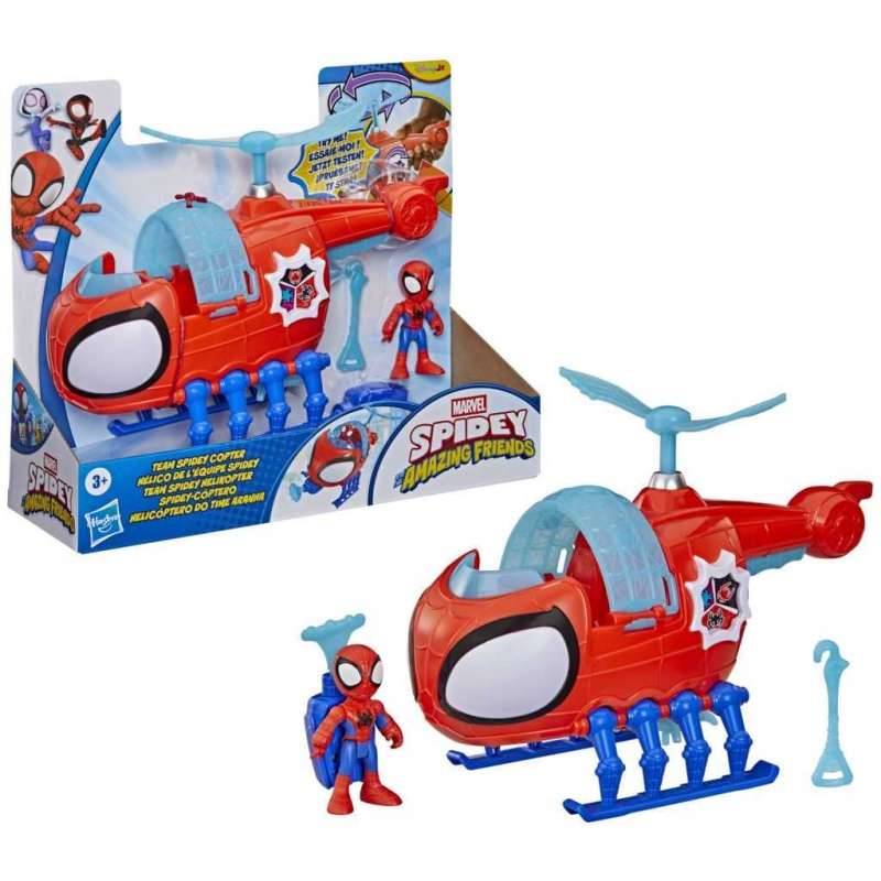 spidey rescuewebs helicoptero de spidey (hasbro - g19695l0) spidey rescuewebs helicoptero de spidey (hasbro - g19695l0)