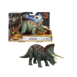 jurassic world triceratops ruge golpea