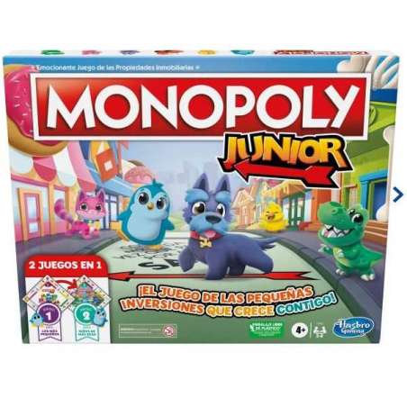 monopoly junior 2 juegos en 1 (hasbro - g1856105)