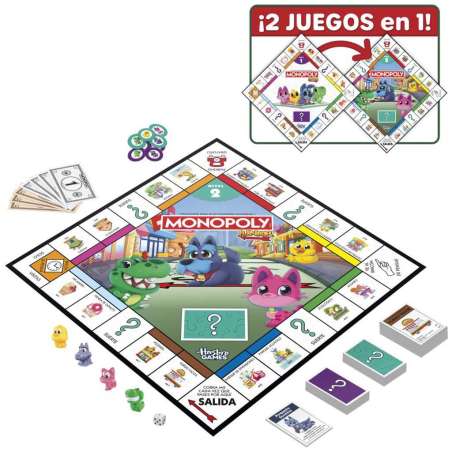 monopoly junior 2 juegos en 1 (hasbro - g1856105)