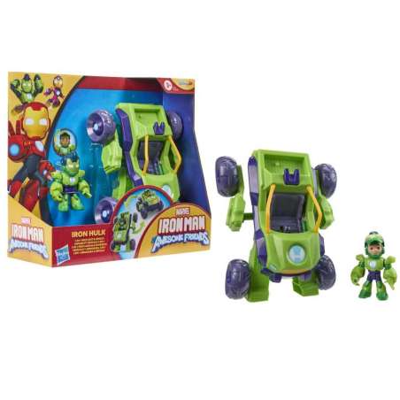 iron man and friends vehiculo y armadura de hulk (hasbro - g14755x0)