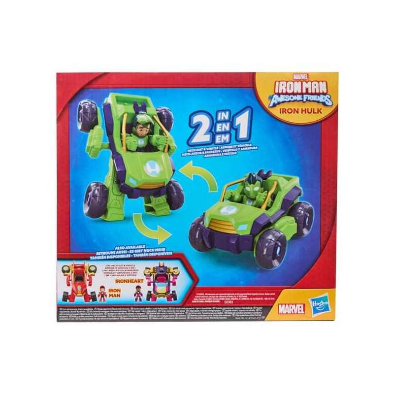 iron man and friends vehiculo y armadura de hulk (hasbro - g14755x0)