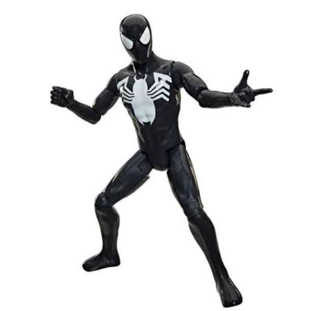 spiderman figura titan spiderman traje negro (hasbro - g28605x0)
