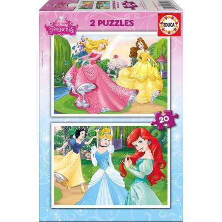 puzzle 2x20 piezas princesas disney (educa - 16846)