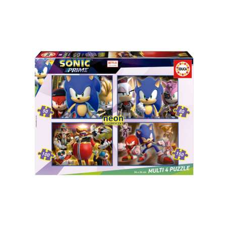 puzzle multi 4 sonic prime neon (educa - 19631)