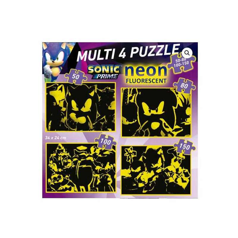 puzzle multi 4 sonic prime neon (educa - 19631) puzzle multi 4 sonic prime neon (educa - 19631)