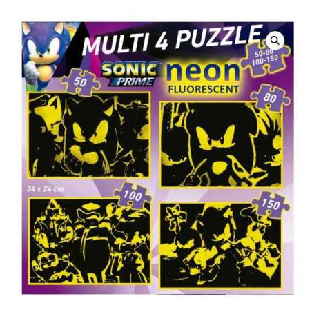 puzzle multi 4 sonic prime neon (educa - 19631)