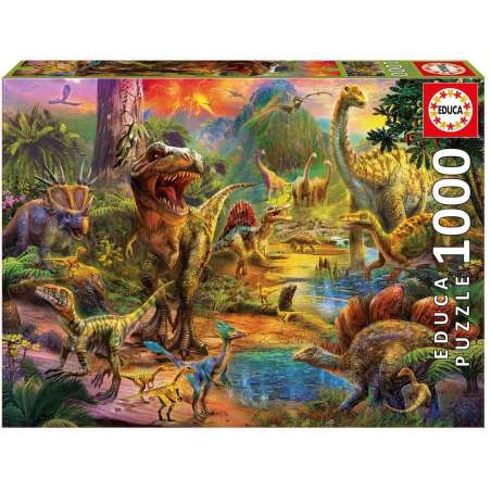 puzzle 1000 piezas tierra de dinosaurios ( educa - 17655 )