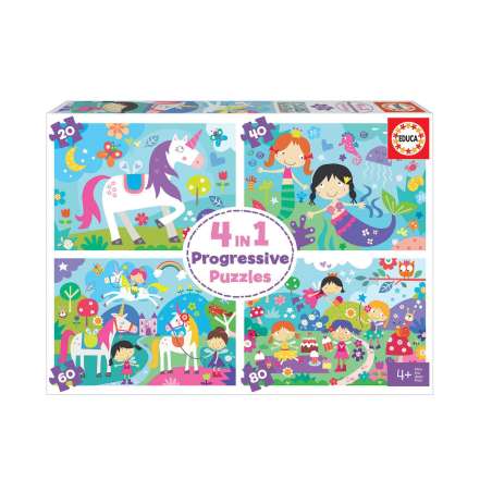 puzzle 20-40-60-80 pzas mundo fantasia