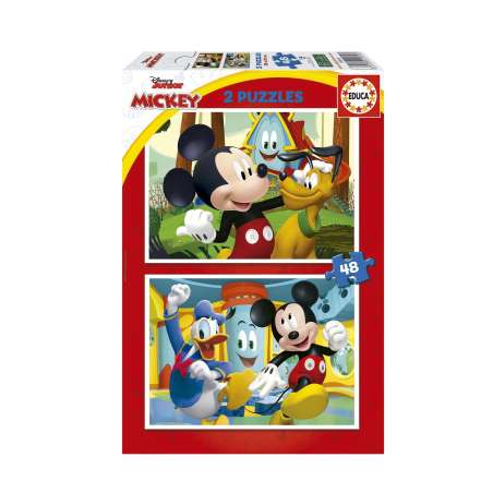 puzzle 2x48 piezas mickey fun house (educa - 19312)