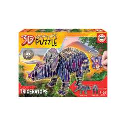 puzzle creature 3d 67 pzas triceratops (educa -19183)