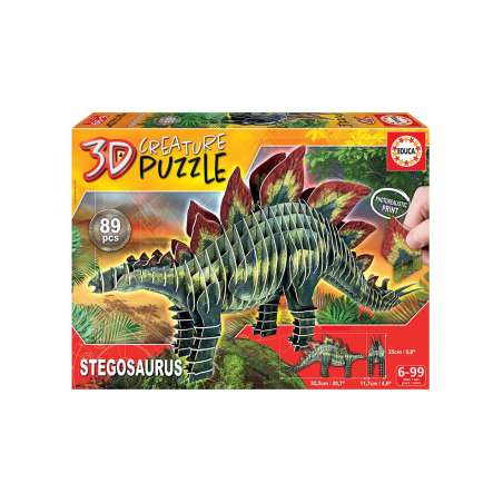 puzzle creature 3d 89 pzas stegosaurus (educa -19184)