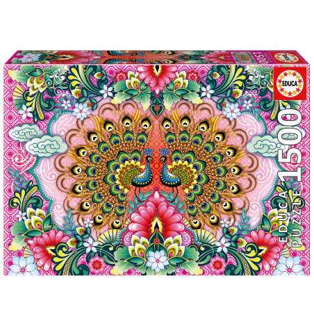 puzzle 1500 piezas pavos de bengala catalina estrada (educa - 19942)