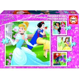 puzzle 4 progresivos disney princess (educa - 17166)